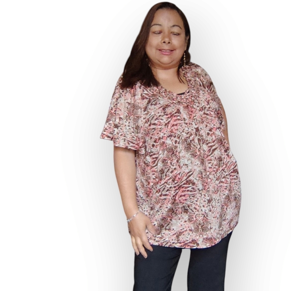 WHITE STAG  WOMENS XXL ANIMAL PRINT SHIRT